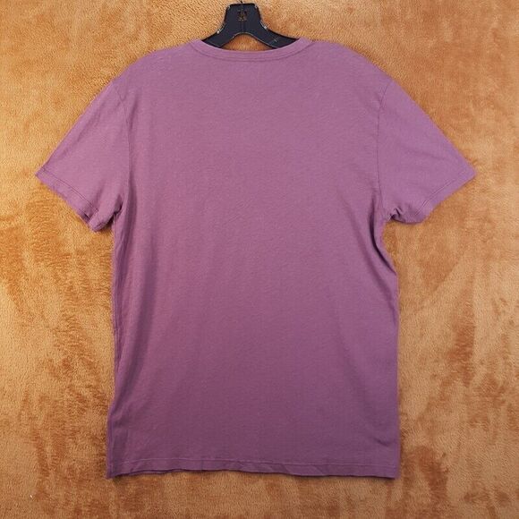 OFFICINE GENERALE Mens Shirt Small Plum Pullover Crew Pocket Tee $170 - Picture 3 of 7